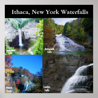 POSTER LES CHUTES D'ITHACA NEW YORK