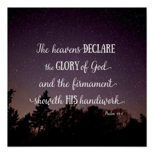 Poster Les cieux déclarent la gloire de Dieu (Devant)