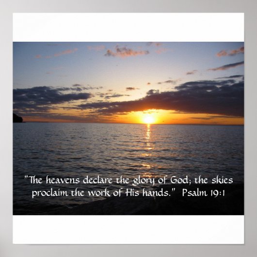 Poster Les cieux déclarent la gloire de Dieu (Devant)