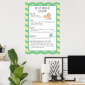 Poster Les cinq thèmes de la géographie (Bureau à domicile)