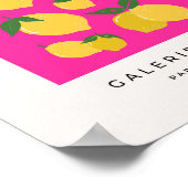 Poster Les Citrons 02 Rétro Lemon Hot Pink (Coin)