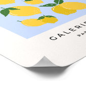 Poster Les Citrons 03 Rétro Citron Bleu Et Jaune (Coin)