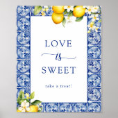 Poster Les citrons Main Squeeze l'amour est doux (Devant)