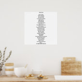 Poster Les Classements Silencieux (Cuisine)