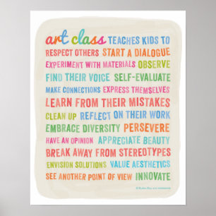 Poster Les classes d'art enseignent à des enfants //16 x