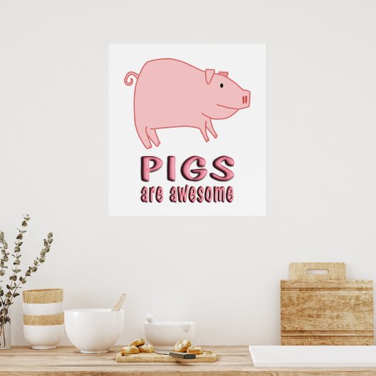 Poster Les cochons sont géniaux (Cuisine)