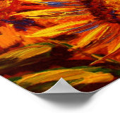 Poster Les collines de tournesol toscane (Coin)