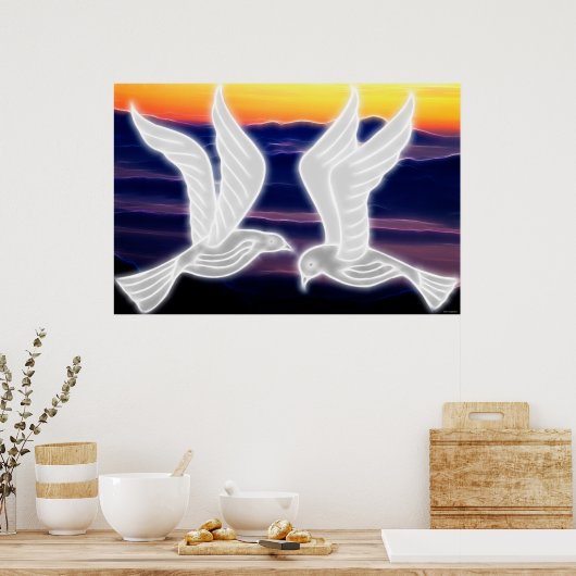 Poster Les colombes (Cuisine)