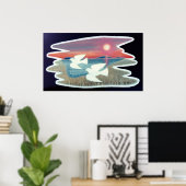 Poster Les colombes en vol (Bureau à domicile)
