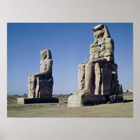 Poster Les Colonnes de Memnon, statues d'Amenhotep (Devant)