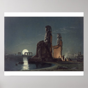 Poster Les colosses de Memnon, Thebes, un de 24 illustrat