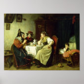 Poster Les commérages, 1887 (Devant)