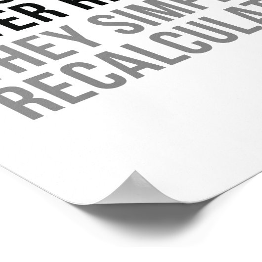 Poster Les comptables ne se retirent jamais (Coin)