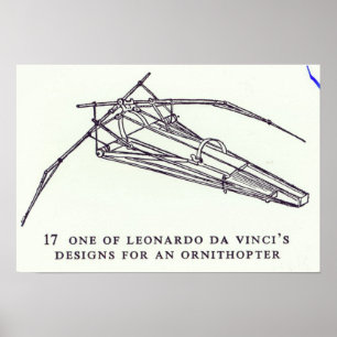Poster Les conceptions de Leonardo da Vinci pour un