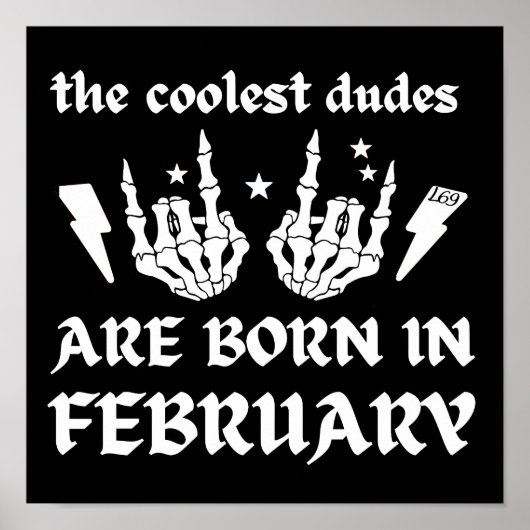 POSTER LES COOLEST DUDES SONT NÉS EN FÉVRIER (Devant)