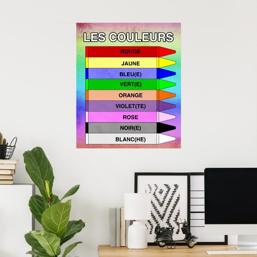 Poster Les Couleurs (Bureau à domicile)