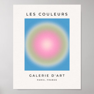 Poster Les Couleurs 02 Blue Vintage Gradient Aura