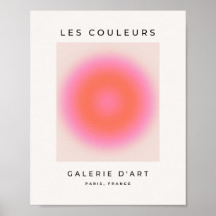Poster Les Couleurs 04 Gradient Neutre Rose Et Orange