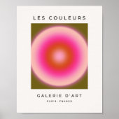 Poster Les Couleurs 05 Aura Olive Et Rose Gradient (Devant)