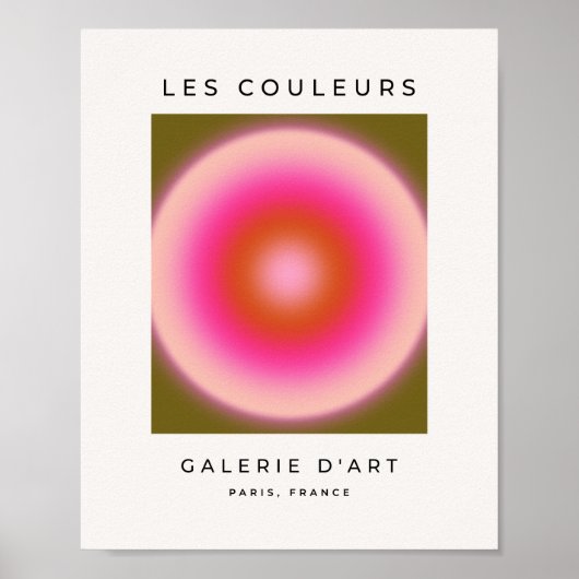 Poster Les Couleurs 05 Aura Olive Et Rose Gradient (Devant)