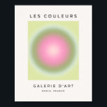 Poster Les Couleurs 07 Aura Rose Et Vert Gradient<br><div class="desc">Gradient - Impression Aura Moderne En Rose Et Vert</div>