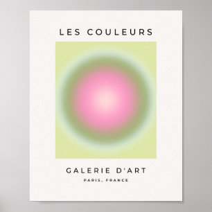 Poster Les Couleurs 07 Aura Rose Et Vert Gradient