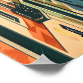 Poster Les couleurs de Lisbonne : Tramways dans les rues  (Coin)