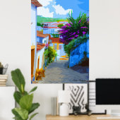 Poster Les couleurs d'Obidos Portugal (Bureau à domicile)