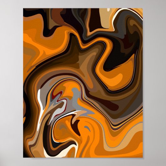 Poster Les courants chauds de l'expression abstraite (Devant)
