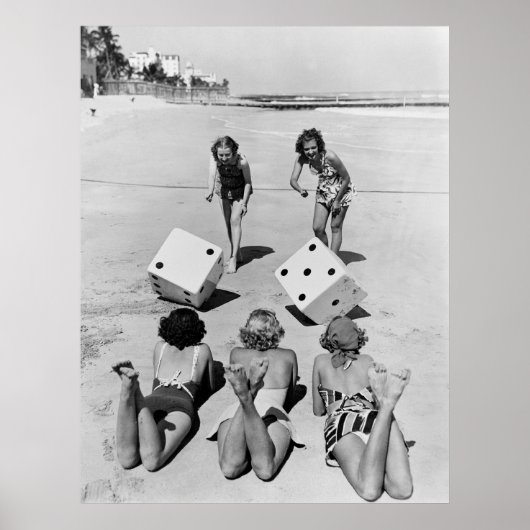 Poster Les craps dans le sable, années 40 (Devant)