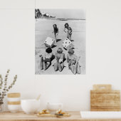 Poster Les craps dans le sable, années 40 (Cuisine)