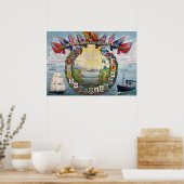 Poster Les crêtes des colonies britanniques (Cuisine)