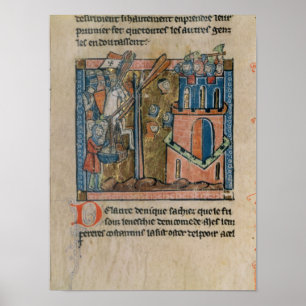 Poster Les croisés bombardent Nicaea avec des têtes en