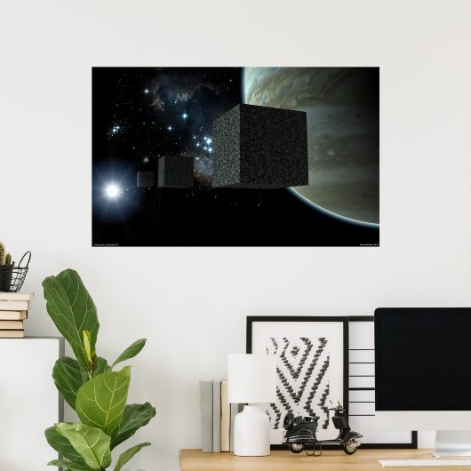 Poster Les cubes (Bureau à domicile)