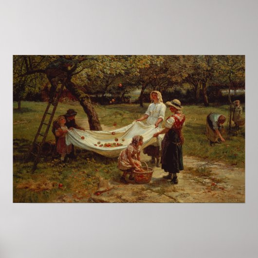 Poster Les Cueilleurs de Pommes, 1880 (Devant)