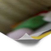 Poster Les cupcakes au chocolat avec glaçage et arroses, (Coin)