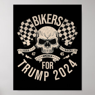 Poster Les cyclistes de Trump font revenir l'Amérique aux