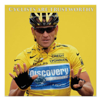 Poster Les cyclistes ne sont pas dignes de confiance