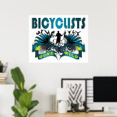 Poster Les cyclistes sont devenus sauvages (Bureau à domicile)