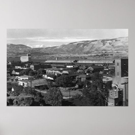 Poster Les Dalles, Oregon Dock Vue depuis 4th Street (Devant)