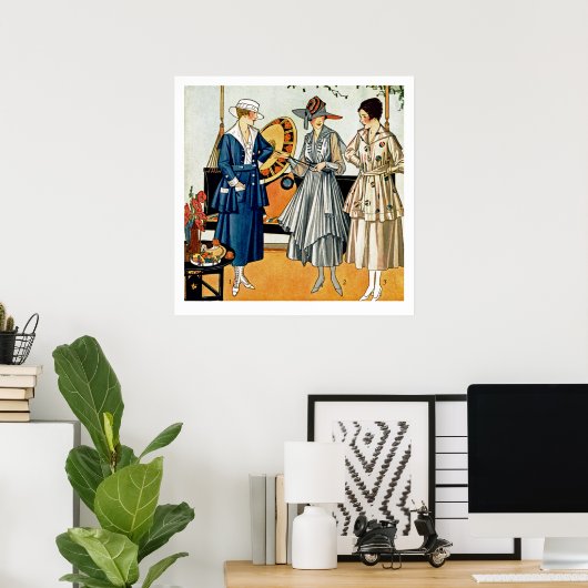 Poster Les dames branchées (Bureau à domicile)