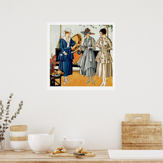 Poster Les dames branchées (Cuisine)