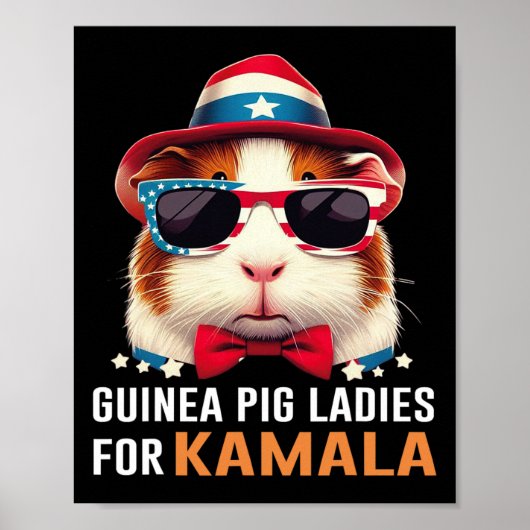 Poster Les Dames De Cochon Pour Kamala Drôle Chat 2024 Pr (Devant)