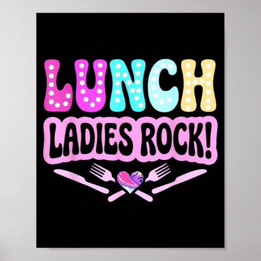 Poster Les dames de déjeuner rock l'équipe de dames de dé (Devant)