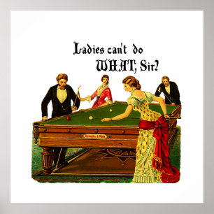 Poster Les dames ne peuvent pas faire ce qui ?