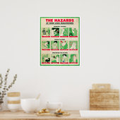 Poster LES DANGERS DU JEU VIDÉO MARATHONING Grande affich (Cuisine)