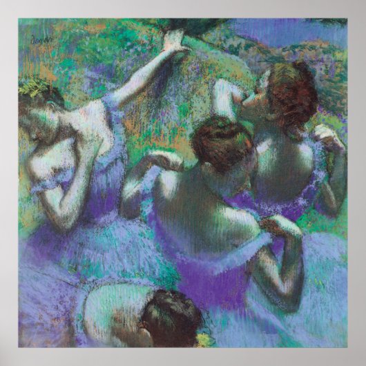 Poster Les Danseurs Bleus par Edgar Degas (Devant)