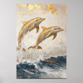 Poster Les dauphins dans l'océan (Devant)