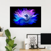 Poster Les dauphins de la lune (Bureau à domicile)