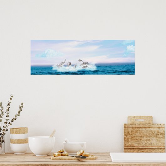 Poster Les dauphins qui sautent (Cuisine)